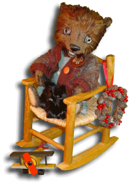 Denny  - Handmade Teddy Bears, Mohair Teddy Bears, Artist Teddy Bears by Award Winning Artist Denise Purrington